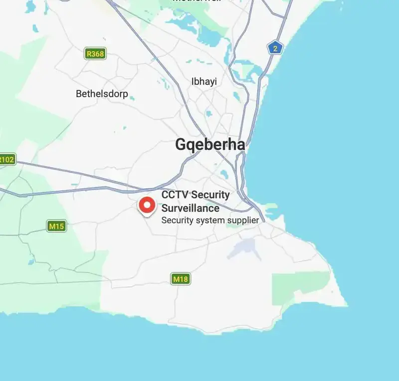 Map showing the CCTV Security Surveillance Eastern Cape branch in Gqeberha